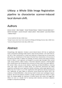 UWarp: A Whole Slide Image Registration Pipeline to Characterize Scanner-Induced Local Domain Shift