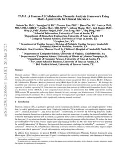 TAMA: A Human-AI Collaborative Thematic Analysis Framework Using Multi-Agent LLMs for Clinical Interviews