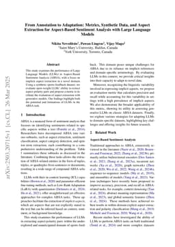 From Annotation to Adaptation: Metrics, Synthetic Data, and Aspect Extraction for Aspect-Based Sentiment Analysis with Large Language Models