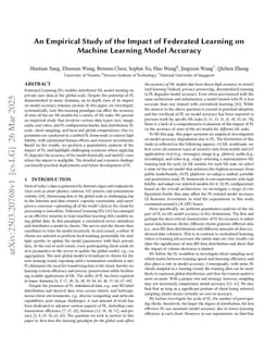 An Empirical Study of the Impact of Federated Learning on Machine Learning Model Accuracy