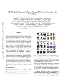 FB-4D: Spatial-Temporal Coherent Dynamic 3D Content Generation with Feature Banks