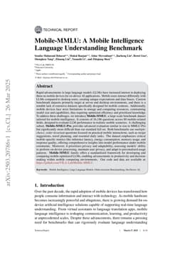 Mobile-MMLU: A Mobile Intelligence Language Understanding Benchmark