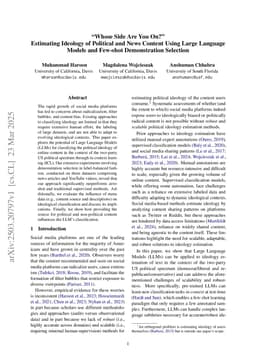 "Whose Side Are You On?" Estimating Ideology of Political and News Content Using Large Language Models and Few-shot Demonstration Selection