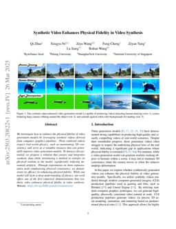 Synthetic Video Enhances Physical Fidelity in Video Synthesis