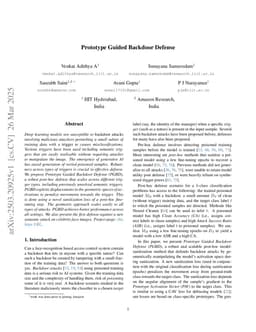 Prototype Guided Backdoor Defense