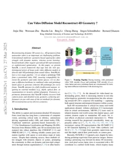 Can Video Diffusion Model Reconstruct 4D Geometry?