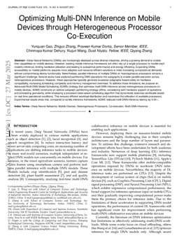 Optimizing Multi-DNN Inference on Mobile Devices through Heterogeneous Processor Co-Execution