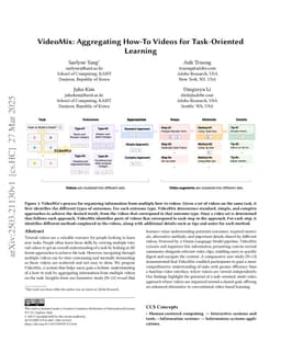 VideoMix: Aggregating How-To Videos for Task-Oriented Learning