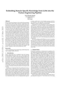 Embedding Domain-Specific Knowledge from LLMs into the Feature Engineering Pipeline