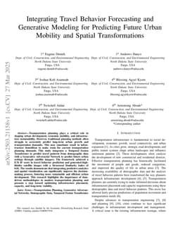 Integrating Travel Behavior Forecasting and Generative Modeling for Predicting Future Urban Mobility and Spatial Transformations