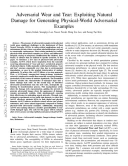 Adversarial Wear and Tear: Exploiting Natural Damage for Generating Physical-World Adversarial Examples