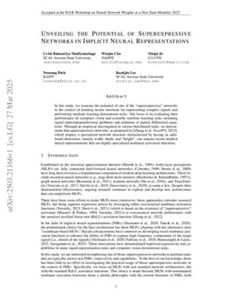Unveiling the Potential of Superexpressive Networks in Implicit Neural Representations