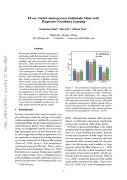 UGen: Unified Autoregressive Multimodal Model with Progressive Vocabulary Learning