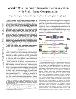 WVSC: Wireless Video Semantic Communication with Multi-frame Compensation