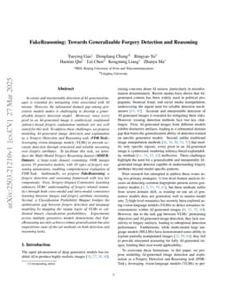 FakeReasoning: Towards Generalizable Forgery Detection and Reasoning