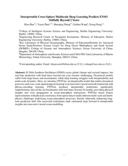Interpretable Cross-Sphere Multiscale Deep Learning Predicts ENSO Skilfully Beyond 2 Years