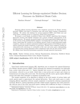 Efficient Learning for Entropy-Regularized Markov Decision Processes via Multilevel Monte Carlo