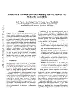 DeBackdoor: A Deductive Framework for Detecting Backdoor Attacks on Deep Models with Limited Data