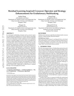 Residual Learning Inspired Crossover Operator and Strategy Enhancements for Evolutionary Multitasking