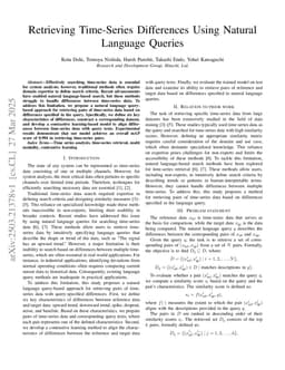 Retrieving Time-Series Differences Using Natural Language Queries