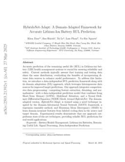 HybridoNet-Adapt: A Domain-Adapted Framework for Accurate Lithium-Ion Battery RUL Prediction