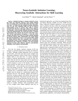 Neuro-Symbolic Imitation Learning: Discovering Symbolic Abstractions for Skill Learning