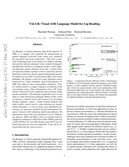 VALLR: Visual ASR Language Model for Lip Reading