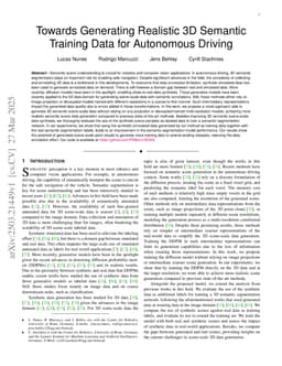 Towards Generating Realistic 3D Semantic Training Data for Autonomous Driving