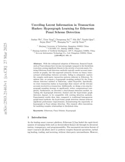 Unveiling Latent Information in Transaction Hashes: Hypergraph Learning for Ethereum Ponzi Scheme Detection