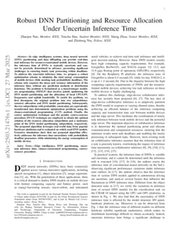 Robust DNN Partitioning and Resource Allocation Under Uncertain Inference Time