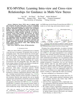 ICG-MVSNet: Learning Intra-view and Cross-view Relationships for Guidance in Multi-View Stereo
