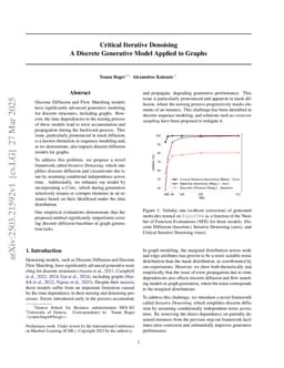 Critical Iterative Denoising: A Discrete Generative Model Applied to Graphs
