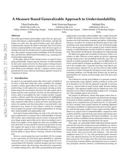A Measure Based Generalizable Approach to Understandability