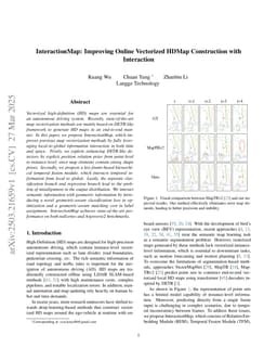 InteractionMap: Improving Online Vectorized HDMap Construction with Interaction