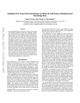 Intelligent IoT Attack Detection Design via ODLLM with Feature Ranking-based Knowledge Base