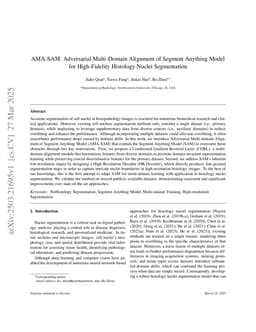 AMA-SAM: Adversarial Multi-Domain Alignment of Segment Anything Model for High-Fidelity Histology Nuclei Segmentation
