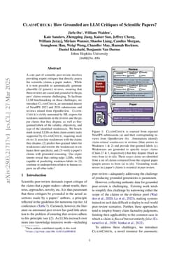 CLAIMCHECK: How Grounded are LLM Critiques of Scientific Papers?