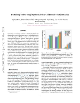 Evaluating Text-to-Image Synthesis with a Conditional Fréchet Distance