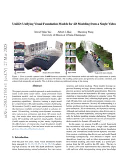 Uni4D: Unifying Visual Foundation Models for 4D Modeling from a Single Video