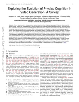 Exploring the Evolution of Physics Cognition in Video Generation: A Survey