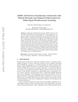 LERO: LLM-driven Evolutionary framework with Hybrid Rewards and Enhanced Observation for Multi-Agent Reinforcement Learning