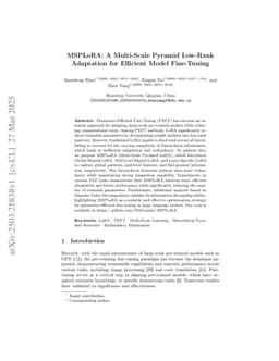 MSPLoRA: A Multi-Scale Pyramid Low-Rank Adaptation for Efficient Model Fine-Tuning