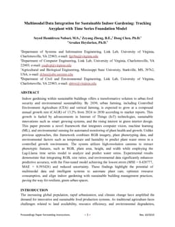 Multimodal Data Integration for Sustainable Indoor Gardening: Tracking Anyplant with Time Series Foundation Model
