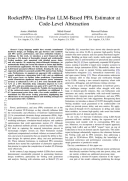 RocketPPA: Ultra-Fast LLM-Based PPA Estimator at Code-Level Abstraction