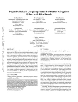 Beyond Omakase: Designing Shared Control for Navigation Robots with Blind People