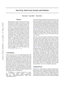 Tune It Up: Music Genre Transfer and Prediction
