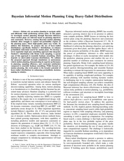Bayesian Inferential Motion Planning Using Heavy-Tailed Distributions