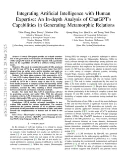 Integrating Artificial Intelligence with Human Expertise: An In-depth Analysis of ChatGPT's Capabilities in Generating Metamorphic Relations