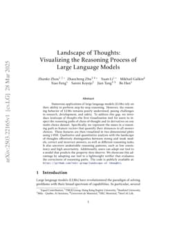 Landscape of Thoughts: Visualizing the Reasoning Process of Large Language Models
