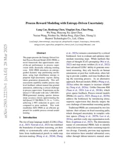 Process Reward Modeling with Entropy-Driven Uncertainty